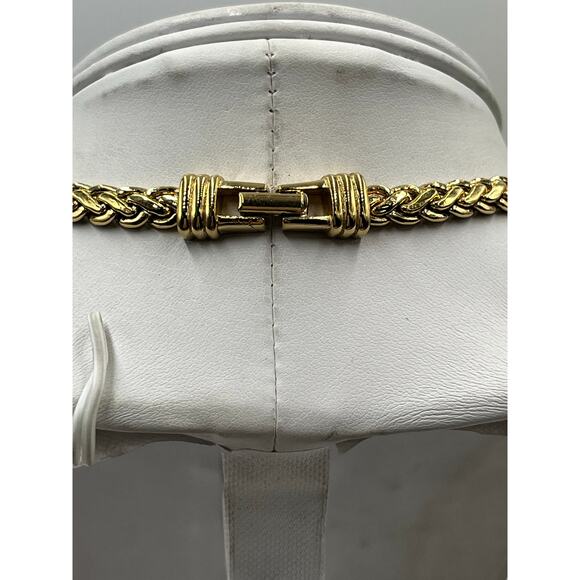 SWAROVSKI Swan Vintage 1990's
Gold Black Enamel Classic Statement Necklace - Picture 6 of 11